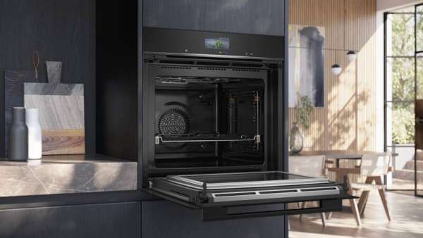 Siemens HM776GKB1F mit Mikrowellenfunktion 60 X 60 cm schwarz/edelstahl